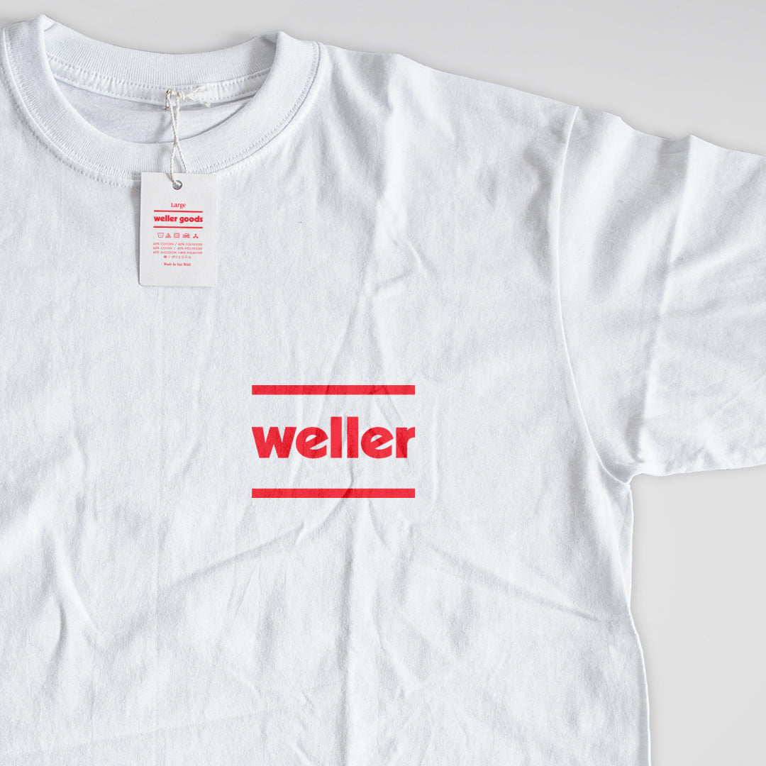 Weller Logo Premium Sueded Blend Tee - White